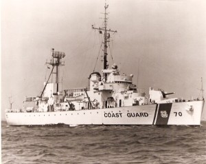 Photo of U.S. Coast Guard cutter PONTCHARTRAIN taken in January 1970