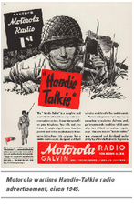 Ad for Handie Talkie radios, Motorola