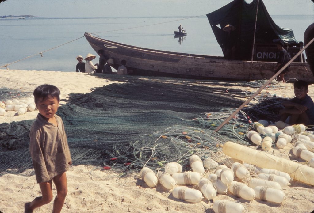 Young child on shore of Cu Lao Re, Vietnam, 1970